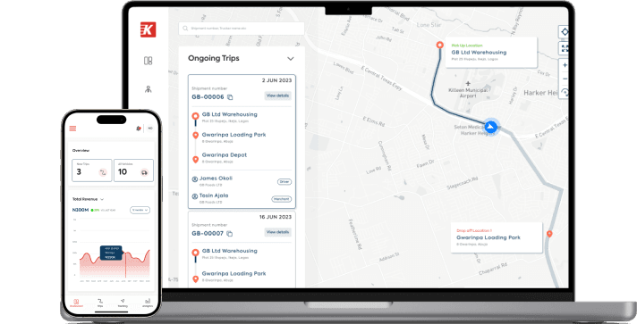UI mockup for mobile and web